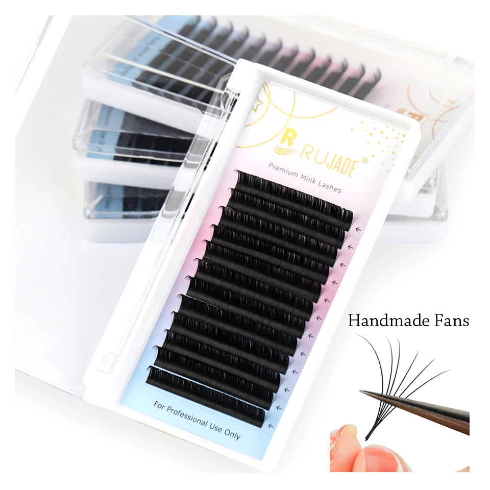 Top Trends: Rujade All Sizes 6-20mm Individual Eyelash Extension Matte Black Premium Russian Volume Eyelash Handmade Faux Mink Lashes Cilias Shoppable Styles