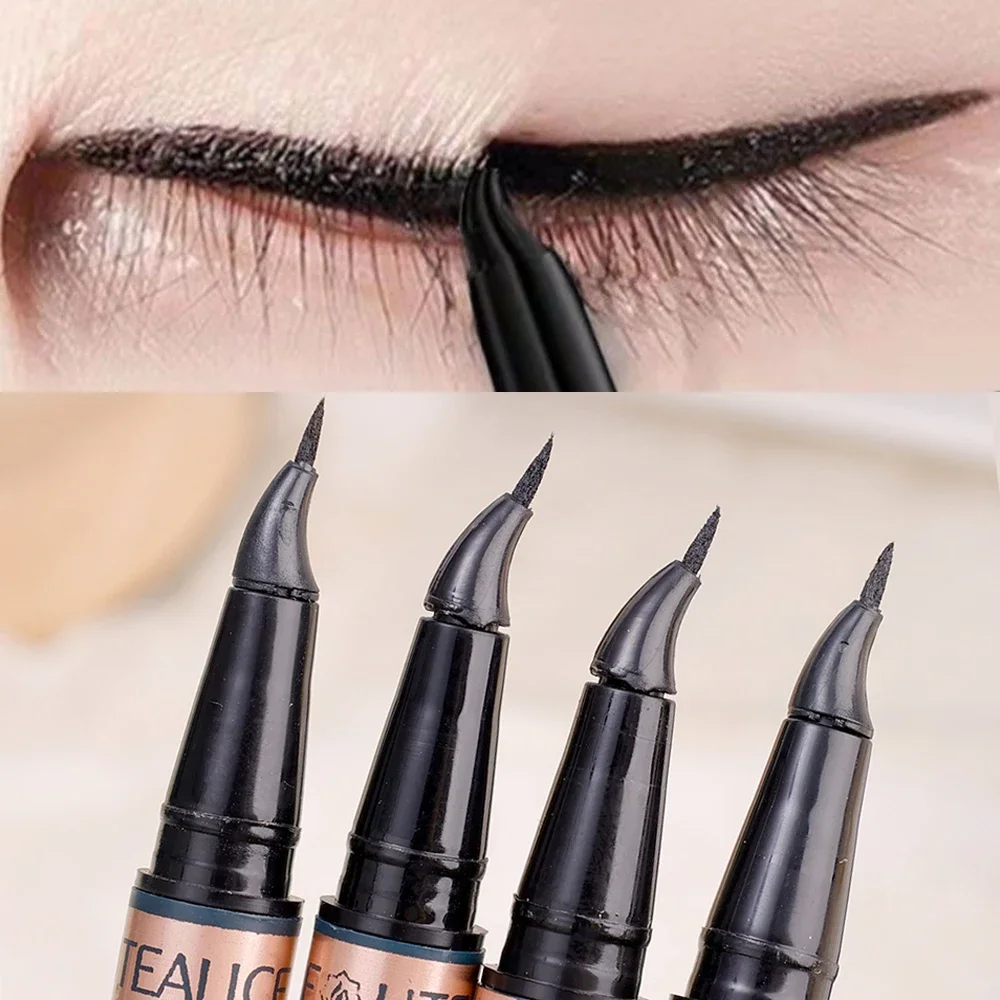 Top Trends: Bend Headed Eyeliner Liquid Pen Ultra Thin Waterproof Eyeliner Long-lasting Outline Shadow Lying Silkworm Smooth Eyeliner Makeup Shoppable Styles