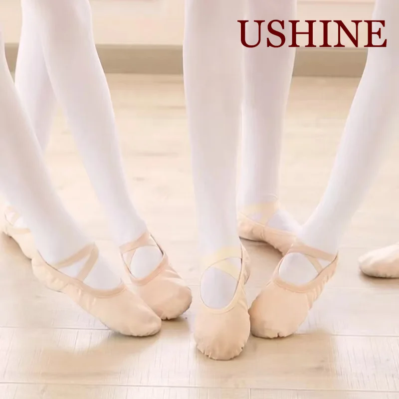 Top Trends: USHINE Girls Ballet Shoes Canvas Ballet Dance Slippers For Women Kids Children Practise Classic Split -Sole Adult Flat Dancing Shoppable Styles