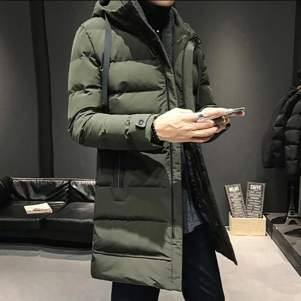 Top Trends: Windproof Cotton Coat With High Collar Winter Warmth Men's Hooded Down Parkas For Outdoor Snow Protection For Wind Shoppable Styles