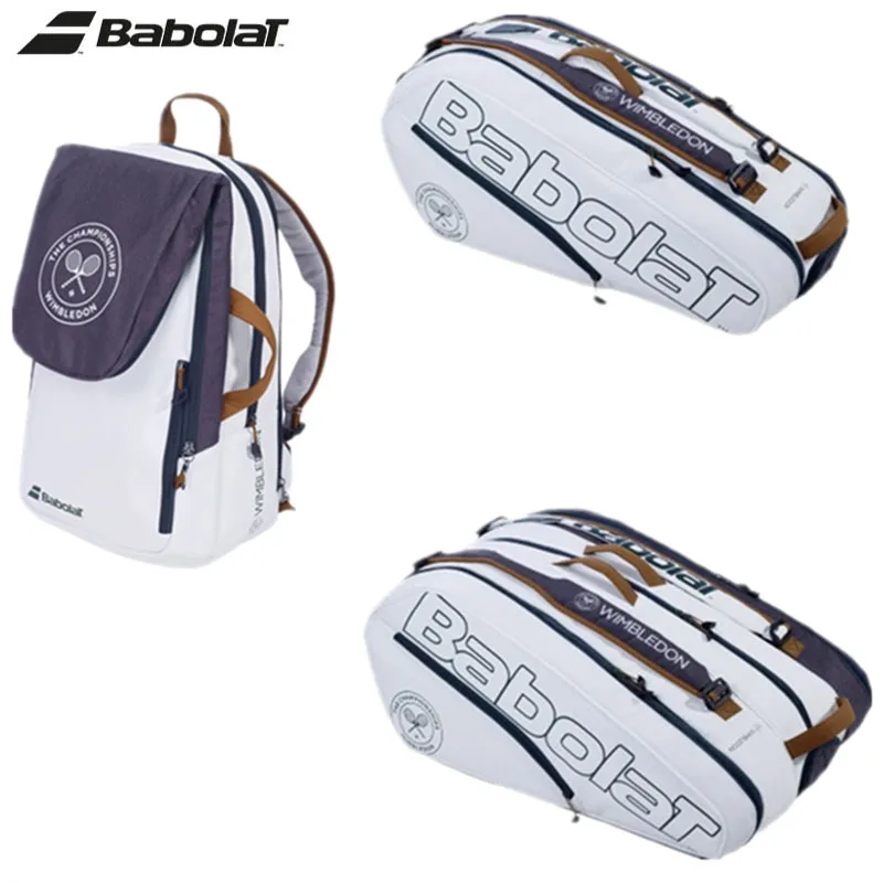 Top Trends: Original Pure Wim Babolat Tennis Backpack 6R Large Capacity Nadel Type Squash Tennis Racket Bag Portable Shoes Compartment Bags Shoppable Styles