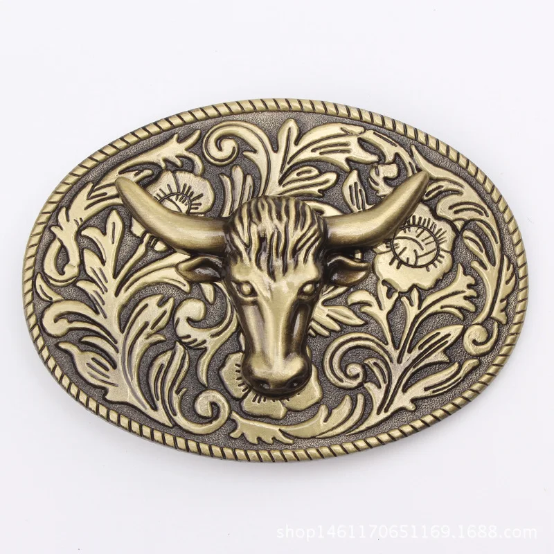 Top Trends: Golden Bull Head Belt Buckle Handmade Homemade Belt Accessories Waistband DIY Western Cowboy Rock Style K54 Shoppable Styles