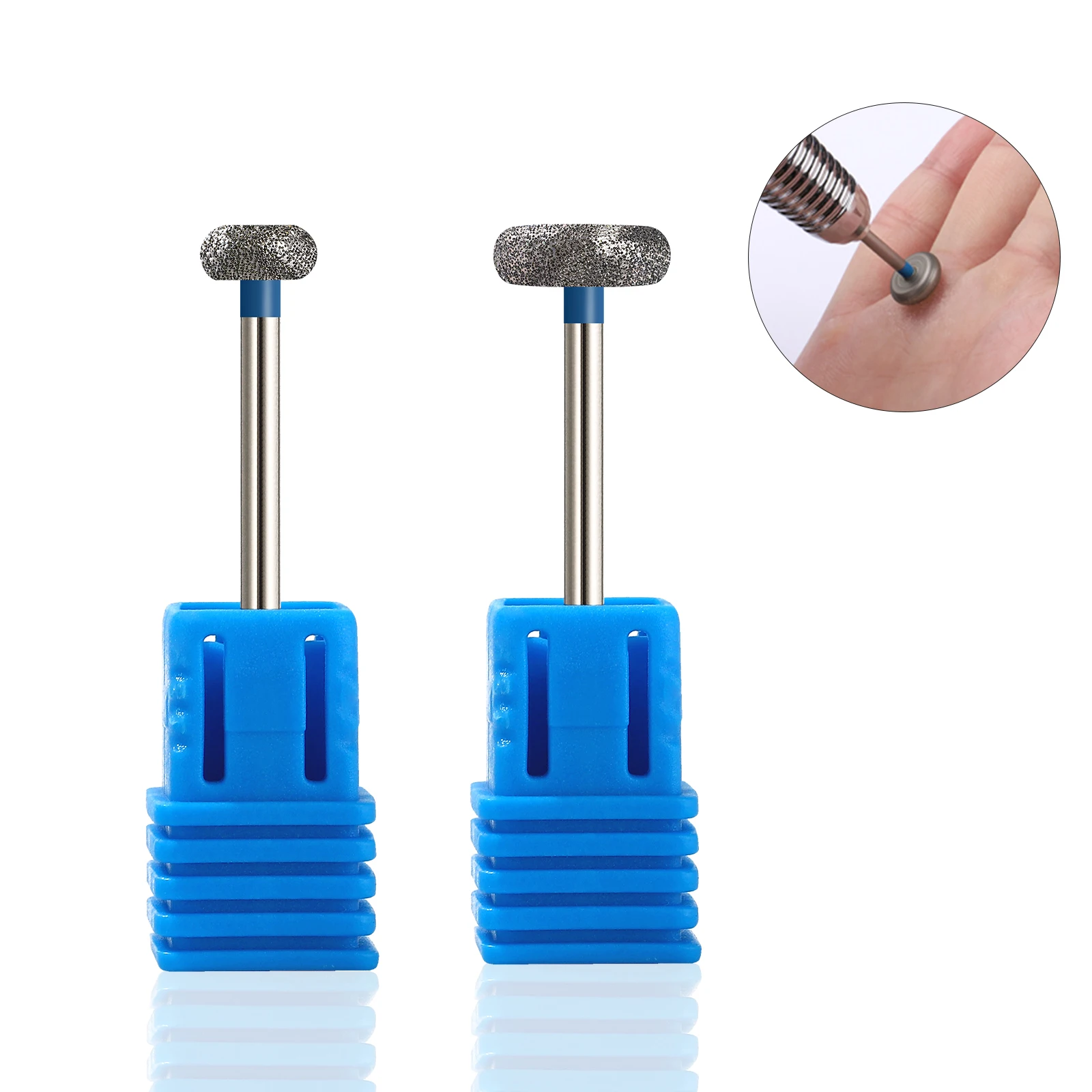 Top Trends: 2pcs / lot Diamond Nail Drill Milling Cutter Rotary Burr Cuticle Clean Bits Apparatus For Manicure Nail Files Art Tools Shoppable Styles