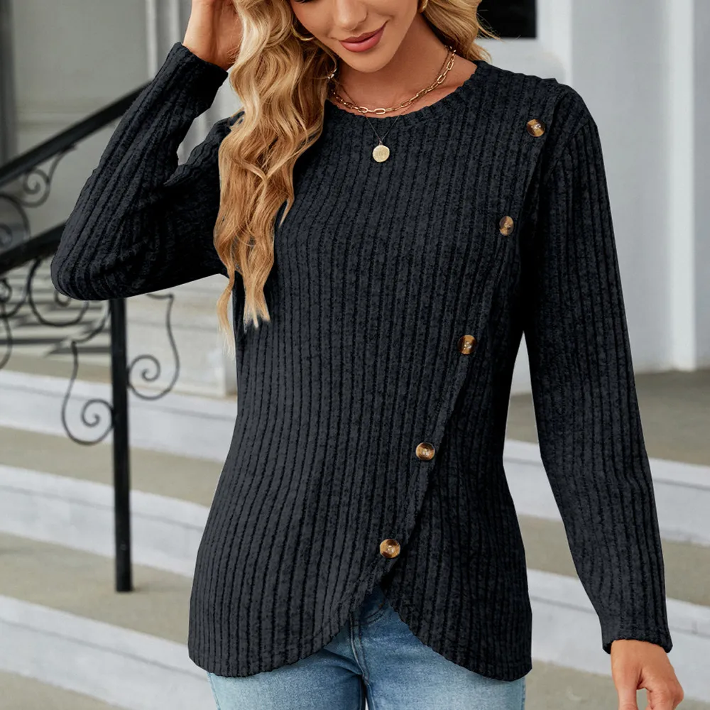 Top Trends: Women's Sweater Autumn Woman Clothing Knit Pullovers For Women Elegant Knitwears Green Gray Black Long Sleeve Top Female Clothes Shoppable Styles