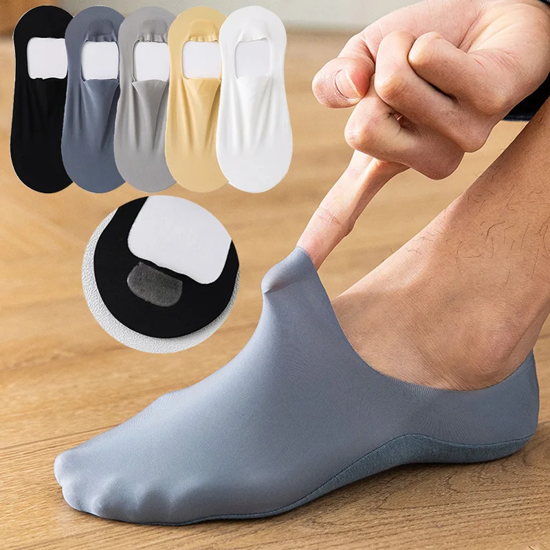 Top Trends: Satin Slippers Socks Summer Boat Socks Hosiery Invisible Socks Male No Trace Non-slip Socks Summer Thin Casual Breathable Shoppable Styles