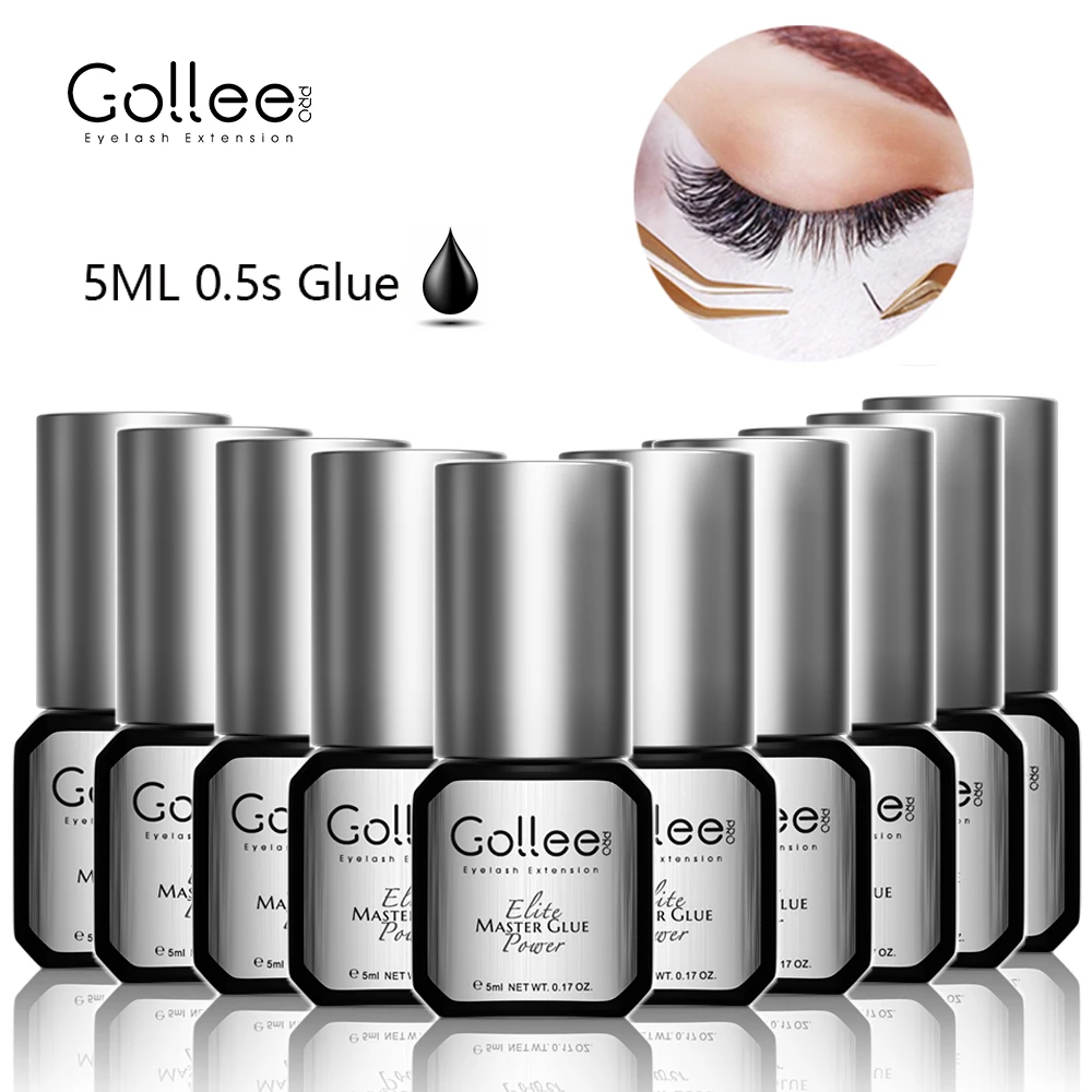 Top Trends: Gollee Eyelash Extension Glue 0.5s Dry Pegamento Pestañas 10PCS Waterproof With Bonder Lash Glue 15ml Eyelash Supplies Wholesale Shoppable Styles