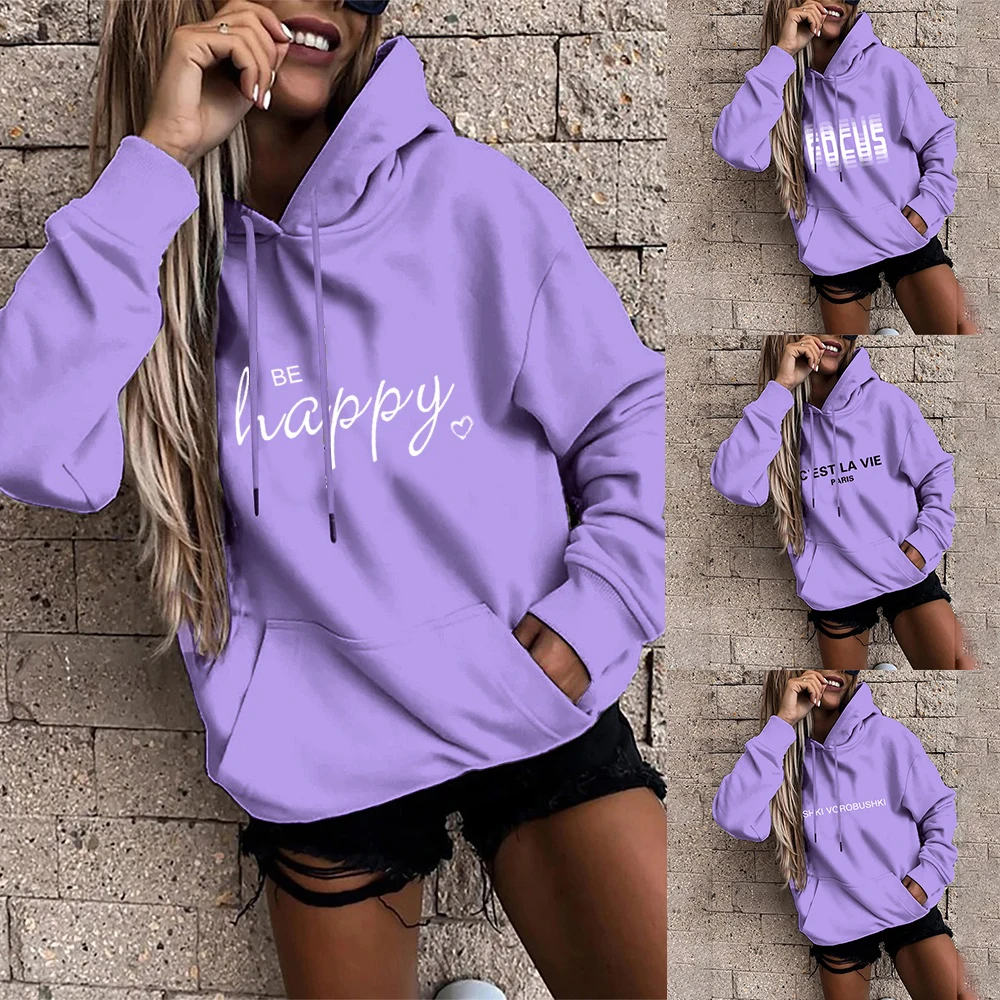 Top Trends: Lazy Style Sportswear Pullover Polyester Cotton Shirt Hoodie Casual Womens 2021year New Harajuku Hoodie Womens Sweater Shoppable Styles