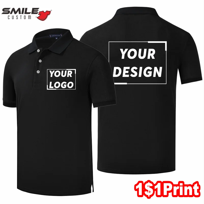 Top Trends: 100% Cotton Fashion Men&#039;s And Women Polo Custom Print Logo High Quality Short Sleeve Lapel Shirt Design Embroidery Company Brand Shoppable Styles