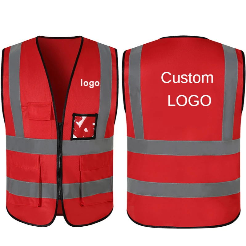 Top Trends: Factory Price 1 PCS Free Custom LOGO Reflective Safety Vest High Visibility Construction Work Uniforms Logo Printing 2022 Shoppable Styles