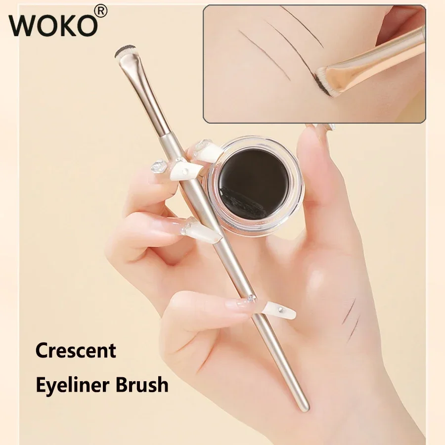 Top Trends: Crescent Eyeliner Brush Draw Eyeliner Eyeband Contour Makeup Tools Upgrade Half Round Crescent Blade Eye Liner Makeup Brush Thin Shoppable Styles