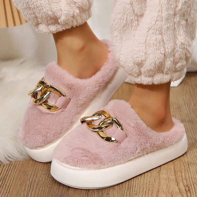 Top Trends: Girl Ladies Rhinestone Slippers Thick Platform House Fur Slides Women Cute Cat Slippers Push Home Shoes Memory Foam Flurry Slide Shoppable Styles