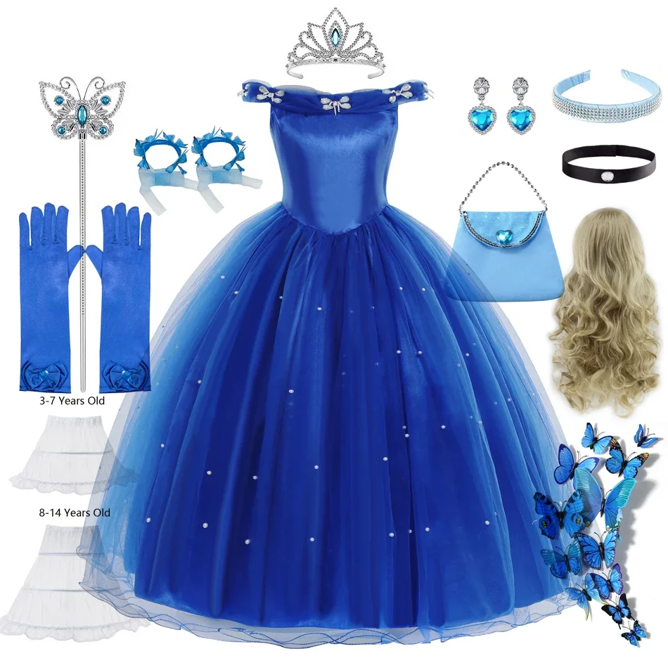 Top Trends: Girls Cinderella Dress Christmas Halloween Party Princess Costumes Kids Birthday Gown Dresses Shoppable Styles