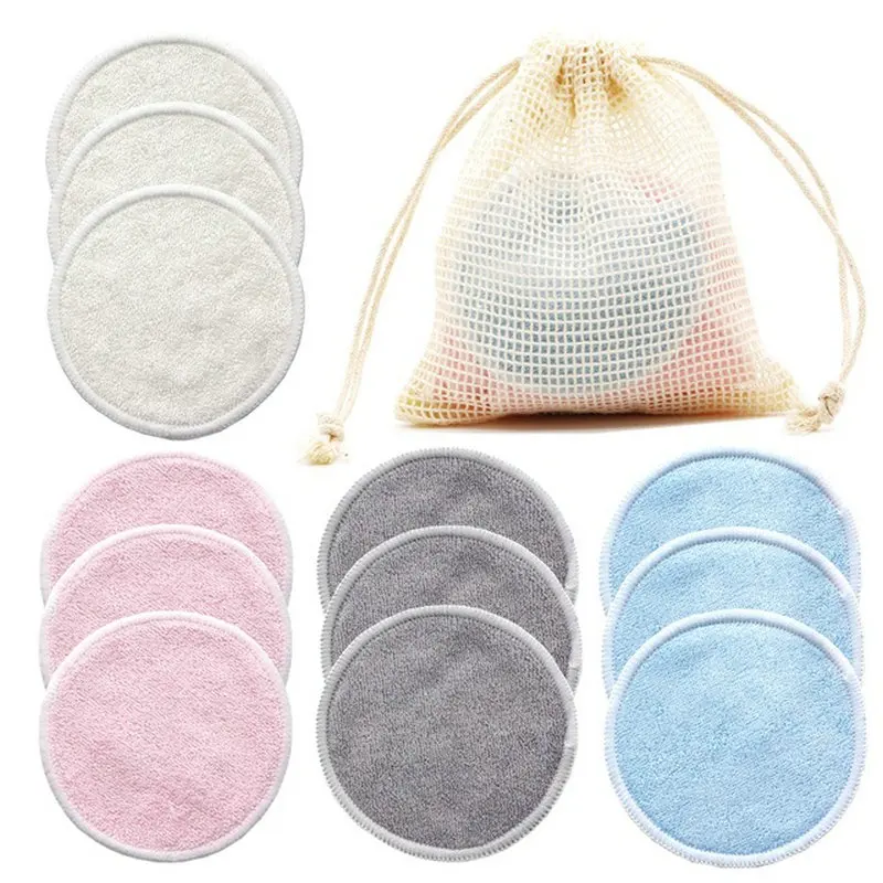 Top Trends: 12PC Reusable Cotton Pads Makeup Remover Pads Washable Round Bamboo Make Up Pads Cloth Nursing Pads Skin Care Tool Skin Cleaning Shoppable Styles