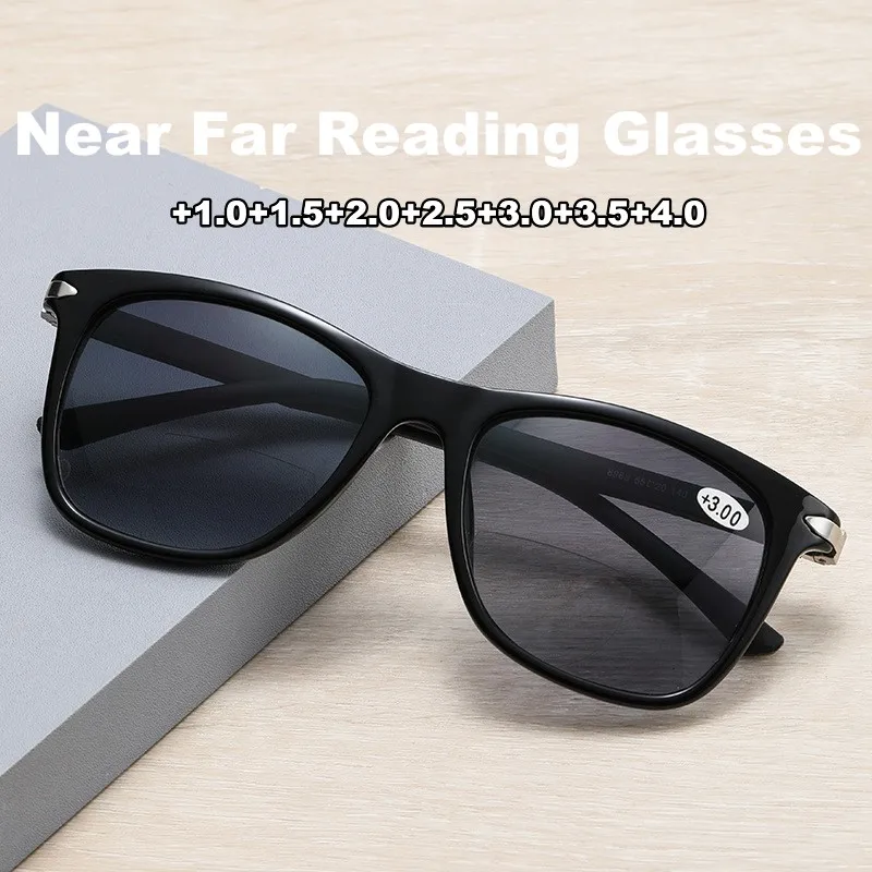 Top Trends: Unisex Progressive Bifocal Reading Glasses Classic Square HD Lens Near And Far Hyperopia New Style UV Shades Sports Sunglasses Shoppable Styles