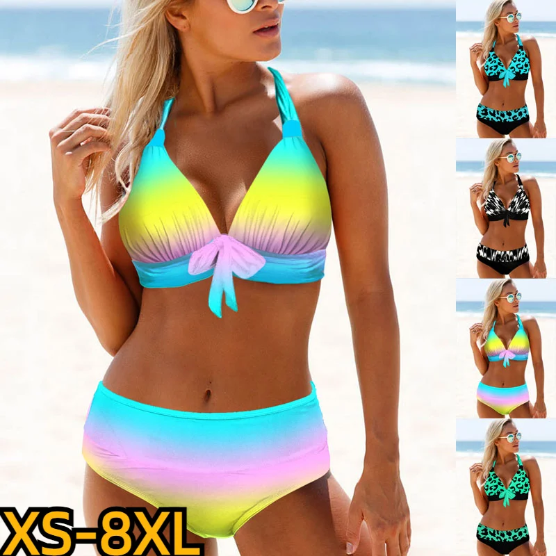 Top Trends: Female Sexy Vintage Bathing Suit Bikini New Design Printing Swimwear Summer Swimsuit Two Piece Set Beachwear Women Swim Suit Shoppable Styles