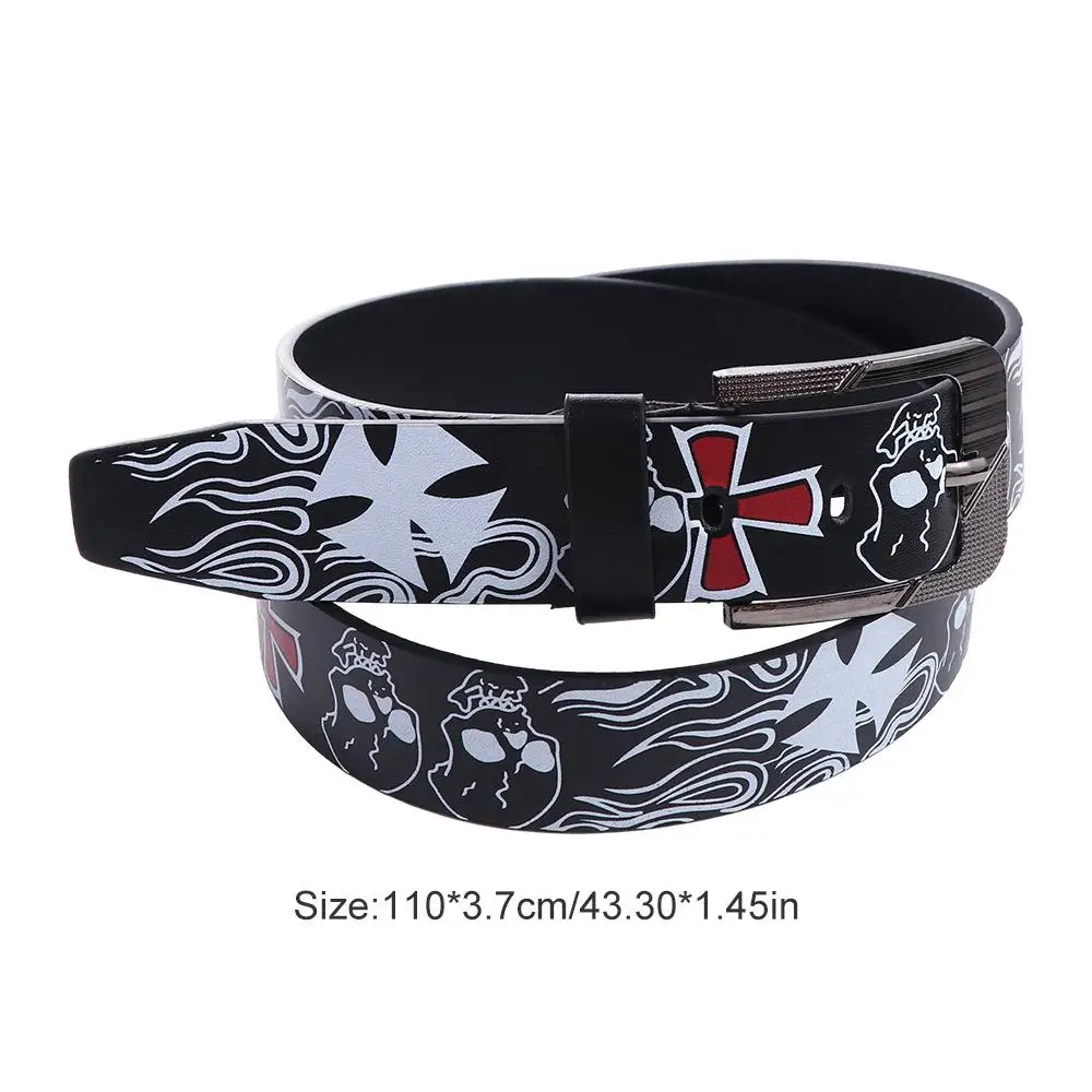 Top Trends: Y2K Punk PU Leather Belt Fashion Skull Cartoon Pattern Personality All-matching Female Waistband Japanese Cute Waist Strap Shoppable Styles - Image 6