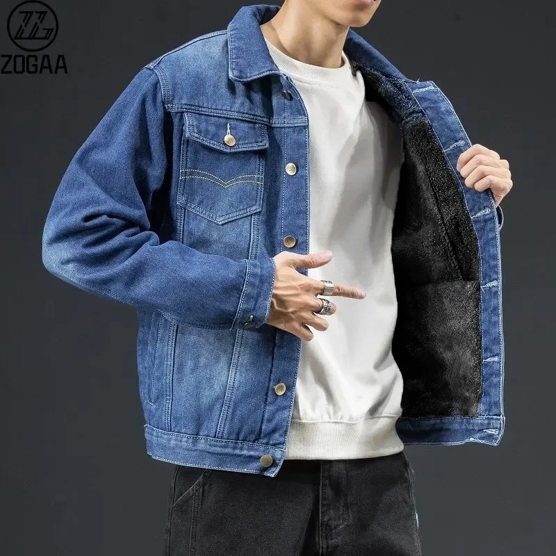 Top Trends: Winter Denim Cotton Jacket Men's Padded Thicker Plus Size Warm Jacket Top Shoppable Styles