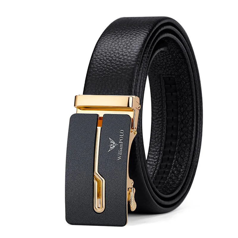 Top Trends: Men's Business Belt Fashion Genuine Leather Automatic Buckle Belt Personalized High End Belt Shoppable Styles - Image 6