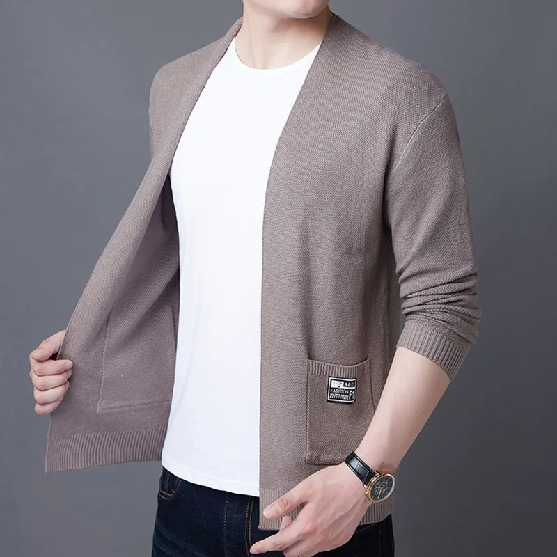 Top Trends: Fashion Loose Knitted Pockets Casual Cardigan Sweaters Men's Clothing 2023 Autumn New Korean Tops All-match Coat Shoppable Styles - Image 6