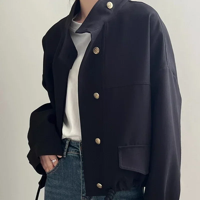 Top Trends: Deeptown Vintage Short Jacket Women Korean 2023 Autumn Old Money Fashion Casual Oversize Chic And Elegant Streetwear Aesthetic Shoppable Styles