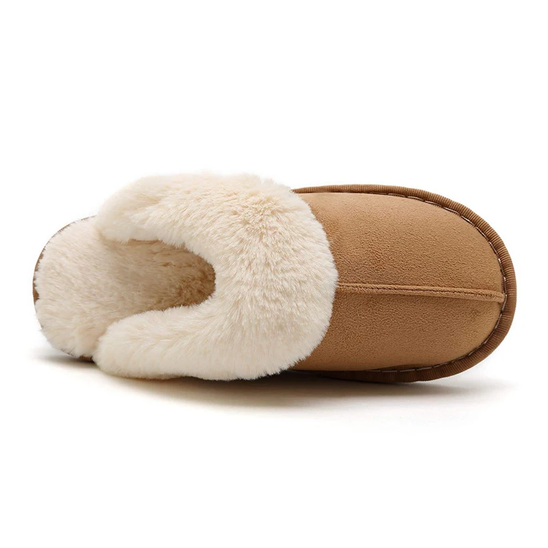 Top Trends: 2024 Mens Slippers Fur Winter Warm Home Girls Slippers Women Man Casual Luxury Faux Suede Plush Shoes Thicken Indoor 29 32 45 Shoppable Styles - Image 4