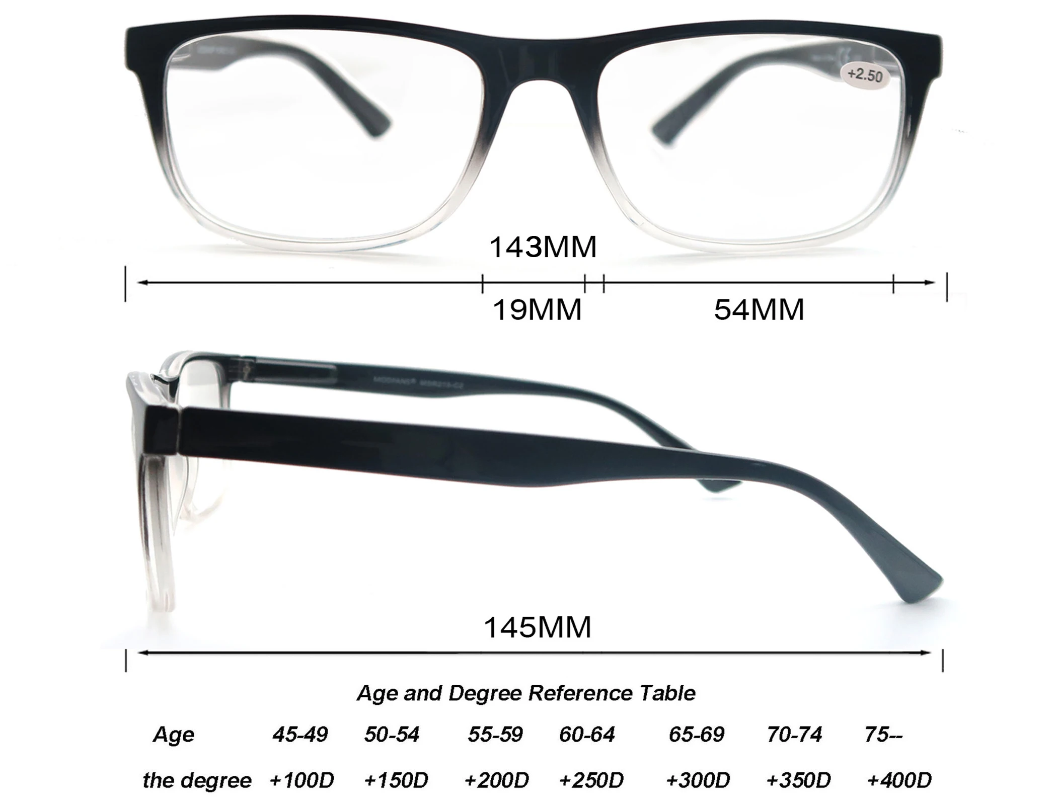 Top Trends: Reading Glasses Big Head Men Rectangle Oversized Readers Eyeglasses Women Spring Hinge Clear Vision With Diopters + 1.0~+ 4.0 Shoppable Styles - Image 5