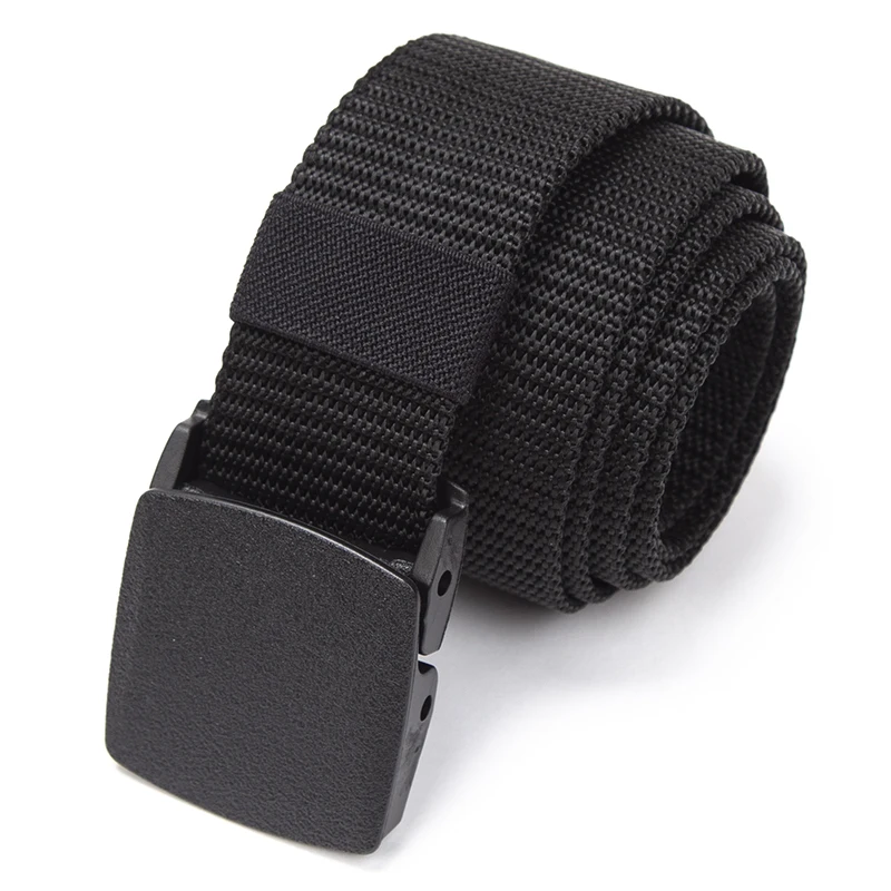 Top Trends: Automatic Buckle Men Nylon Webbing Belts Canvas Casual Fabric Tactical Belt Quality Accessories Military Jeans Army Waist Strap Shoppable Styles