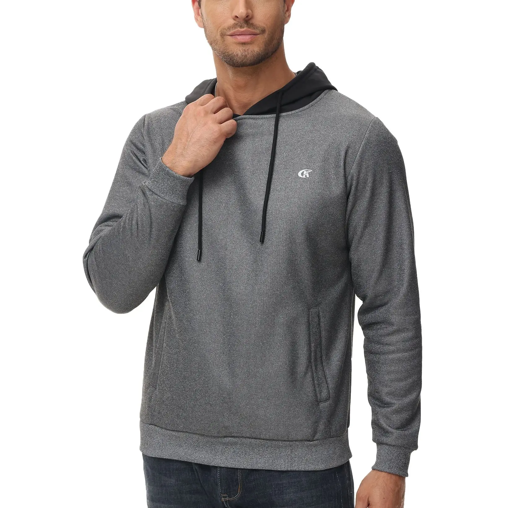 Top Trends: Men's Autumn Casual Hoodie Running Jogger Hooded Slim Fit Patchwork Sweatshirts Cozy Fleece Drawstring Hipster Kanga Hoodie Shoppable Styles