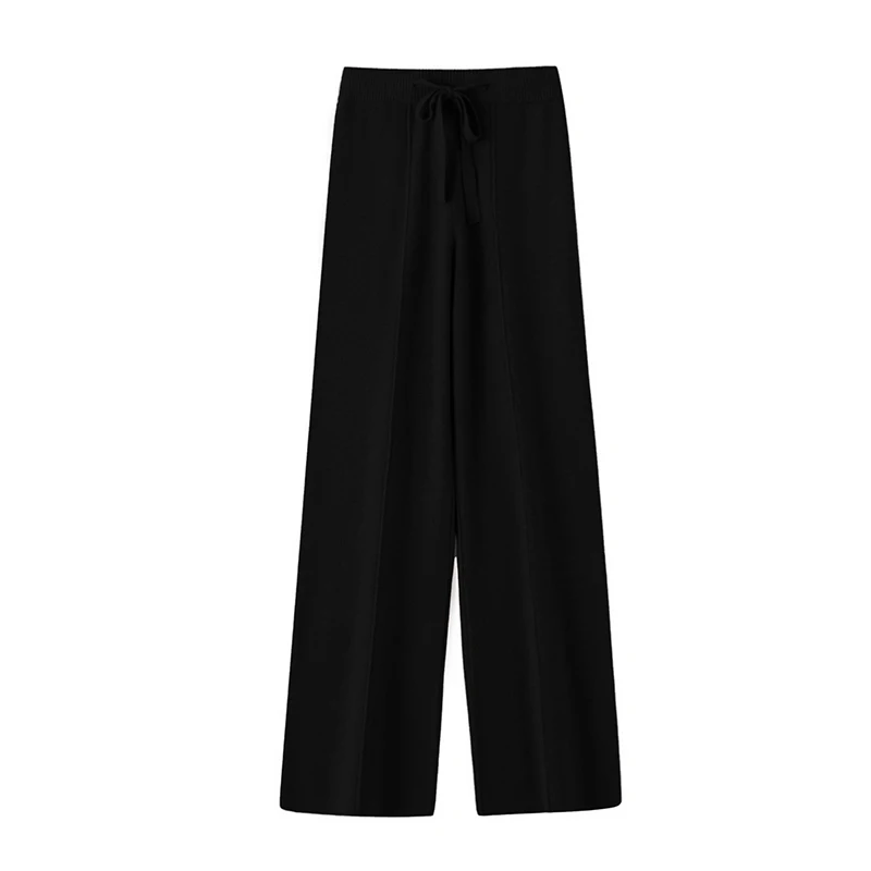 Top Trends: Women's Pants 2023 New Autumn Winter Wool Wide Leg Pants Straight Tube Casual Loose Drawstring Draped Mid Seam Fashionable Pants Shoppable Styles - Image 5