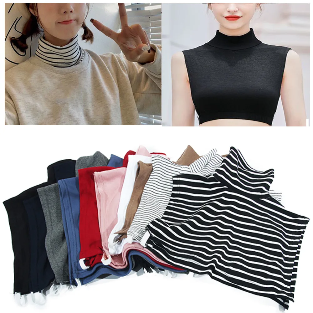 Top Trends: Fashion Round Neck Fake Collar Modal Skin-Friendly Bottoming Scarf Black White Simple Women Fake Collar Clothing Accessories Shoppable Styles