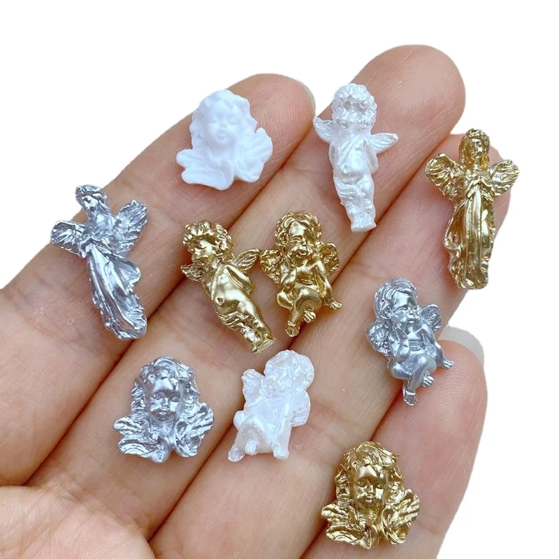 Top Trends: 40pcs New Cute Shiny Mixed Angel Nail Rhinestones Gems Glitter Nail Art Jewelry Manicure Nail Decoration Accessorie Shoppable Styles