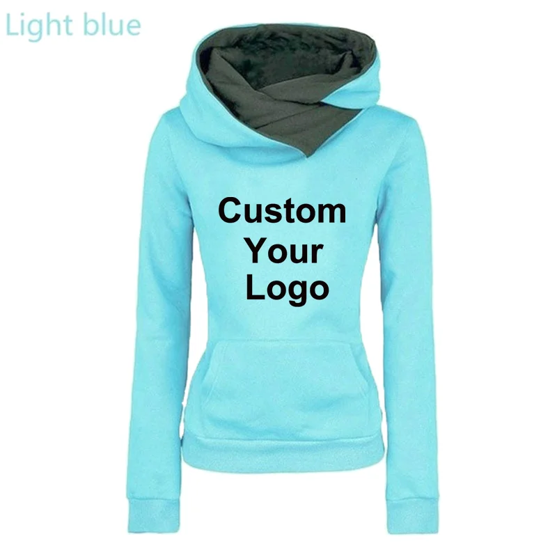 Top Trends: Custom Logo Women Hoodies Brand Spring Autumn Print Long Sleeve Hooded Sweatshirts Female Pullover Jumpers Dropshipping S-3XL Shoppable Styles - Image 2