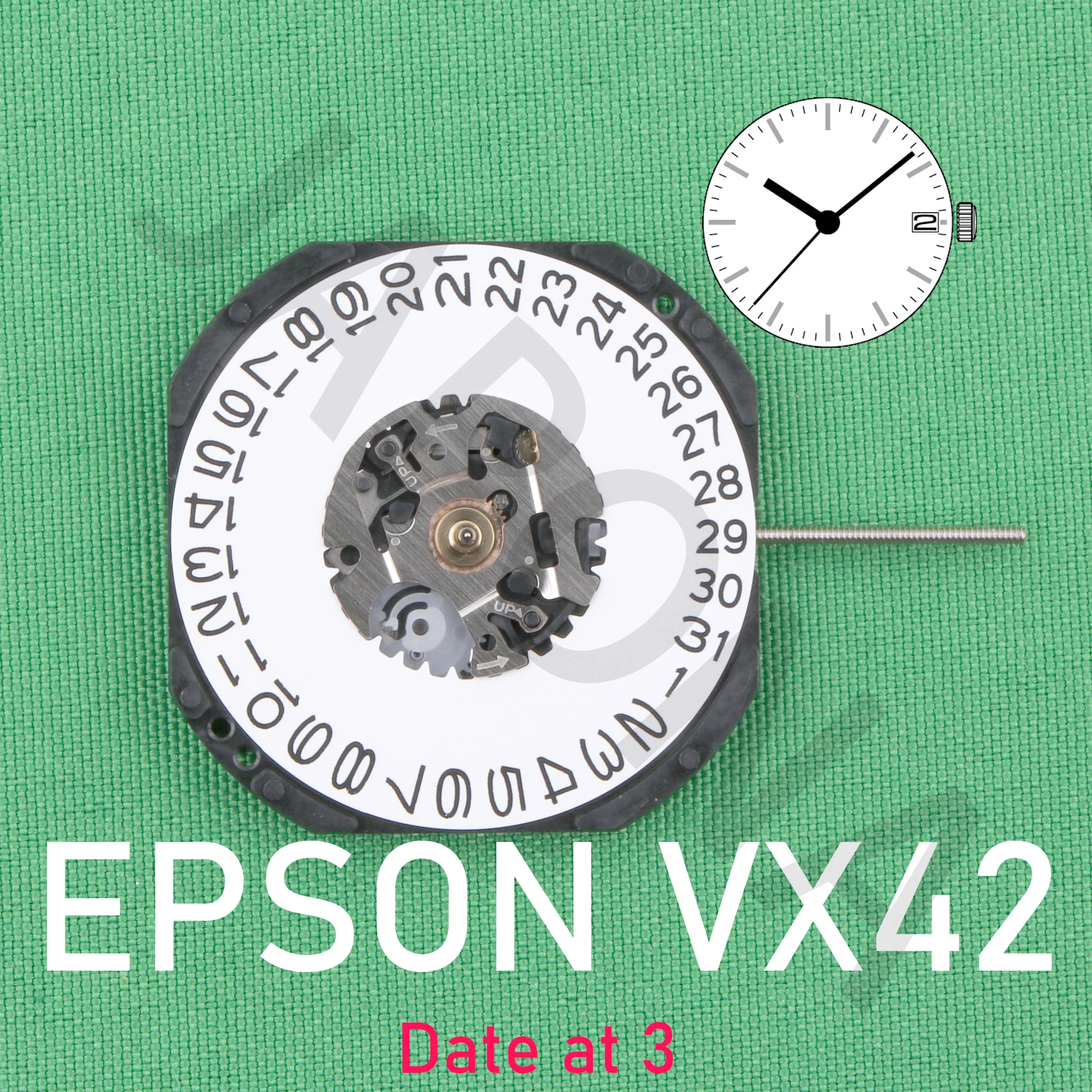 Top Trends: EPSON VX42 Standard Movement With Date Calendar Display Japan Movement VX42E Three Hands Calendar Date Metal Quartz Movement Shoppable Styles