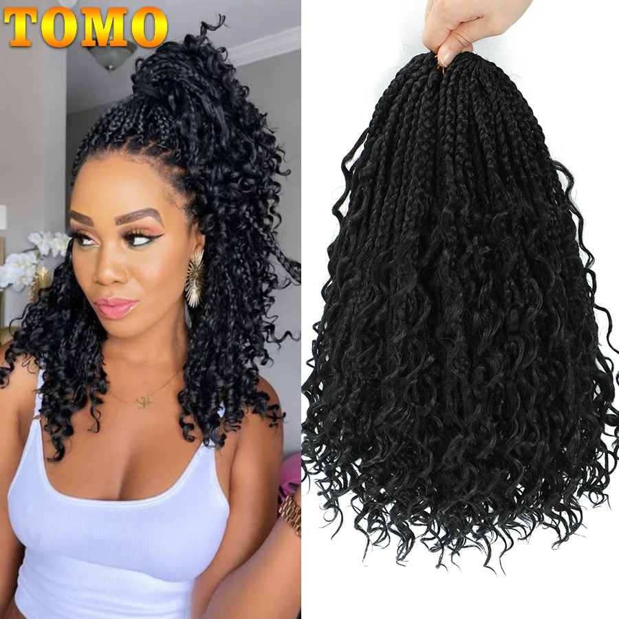 Top Trends: TOMO Boho Box Braids Crochet Hair Synthetic Braiding Hair Extensions 14 18Inch Goddess Box Braids Crochet Hair For Black Women Shoppable Styles