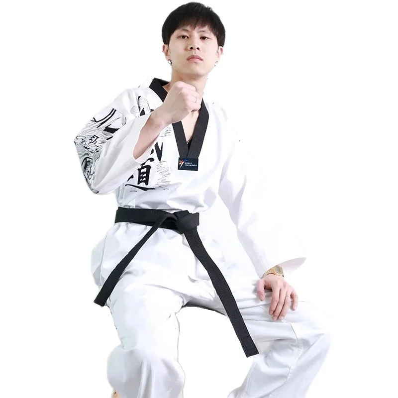 Top Trends: Adult Men Women Master Taekwondo Uniforms Dobok Tae Kwon Do Trainer Suit Free White Belt Shoppable Styles