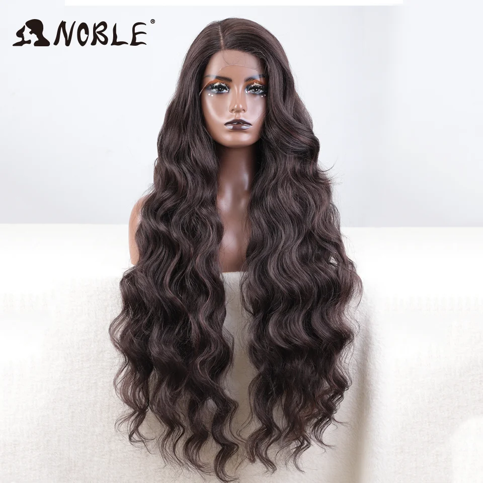 Top Trends: Noble Synthetic Lace Front Wig Long Wavy Side Part Body Wavy Lace Front Wig For Women Lace Front Wig Ombre Blonde Cosplay Wig Shoppable Styles