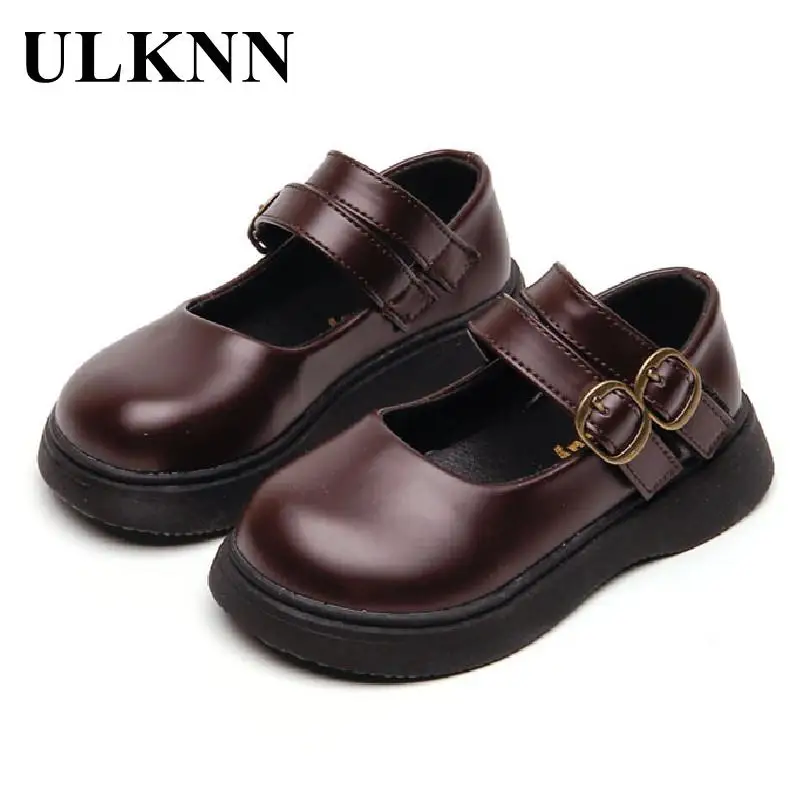 Top Trends: ULKNN Children's Brown Leather Shoes Girl's Flats For Toddler Platforms Fashion Shoes Infant Anti-Slippery Charm School Shoe Shoppable Styles