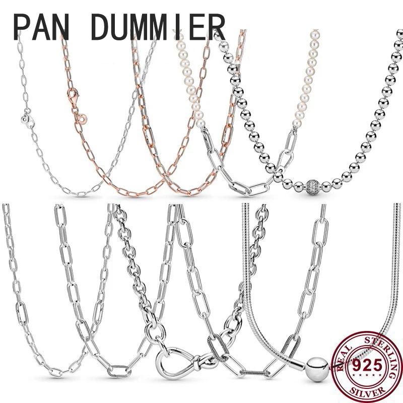 Top Trends: New Hot 925 Silver Exquisite Chain Link Me Series Women&#039;s Necklace Is Suitable For Original Pandoha High-quality Charm Jewelry Shoppable Styles