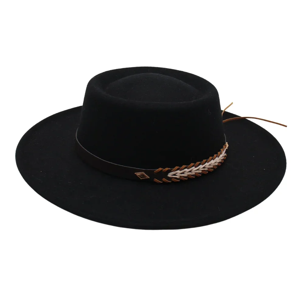 Top Trends: French Church Bowler Women Fedora Hat Fascinator Wool Men Jazz Felt Hat Elegant Wide Brim Ladies Banquet Autumn Winter Dress Hat Shoppable Styles