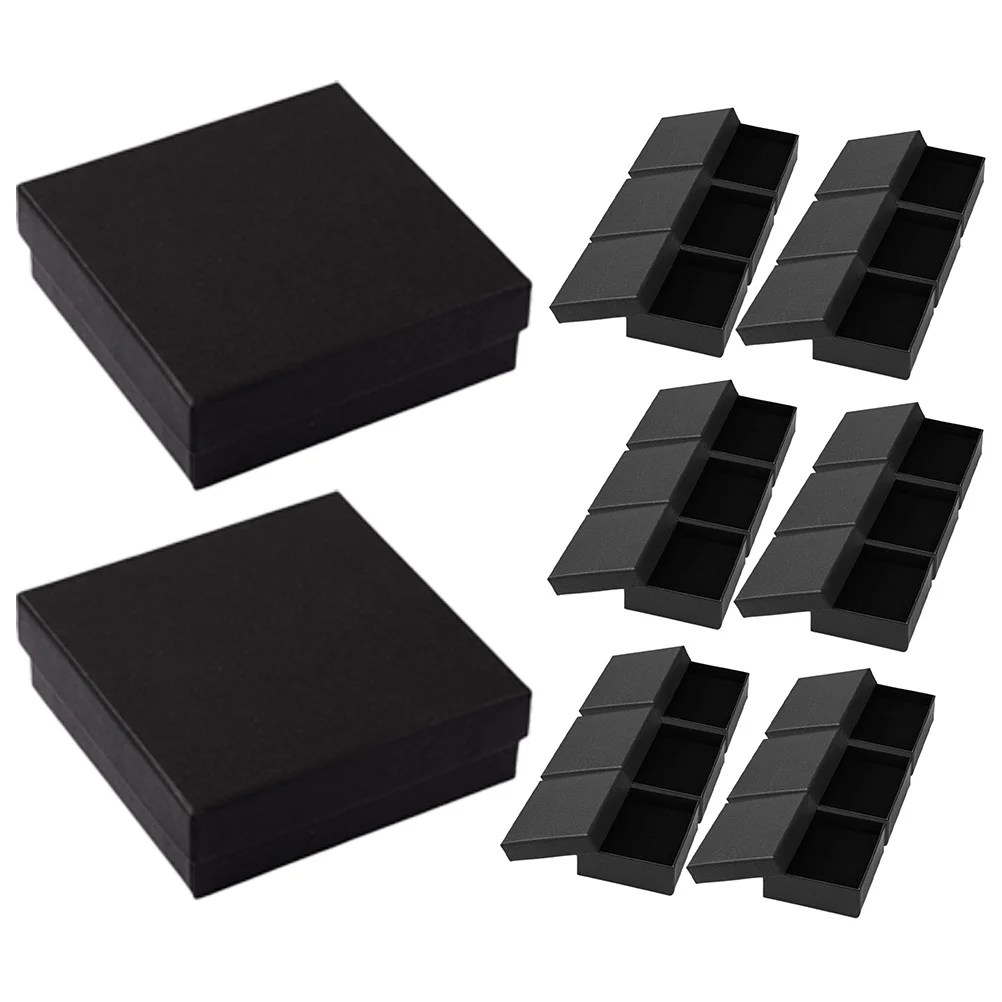 Top Trends: 20Pcs Necklace Gift Box Jewelry Packing Box Earring Gift Storage Box With Sponge Liner Shoppable Styles