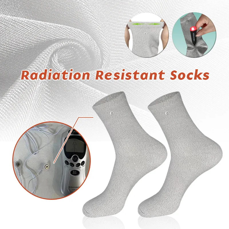 Top Trends: Silver Fiber Radiation Resistant Socks RF Shielded Conductive Socks Blocking Radio Frequency EMF Anti Electromagnetic Radiation Shoppable Styles