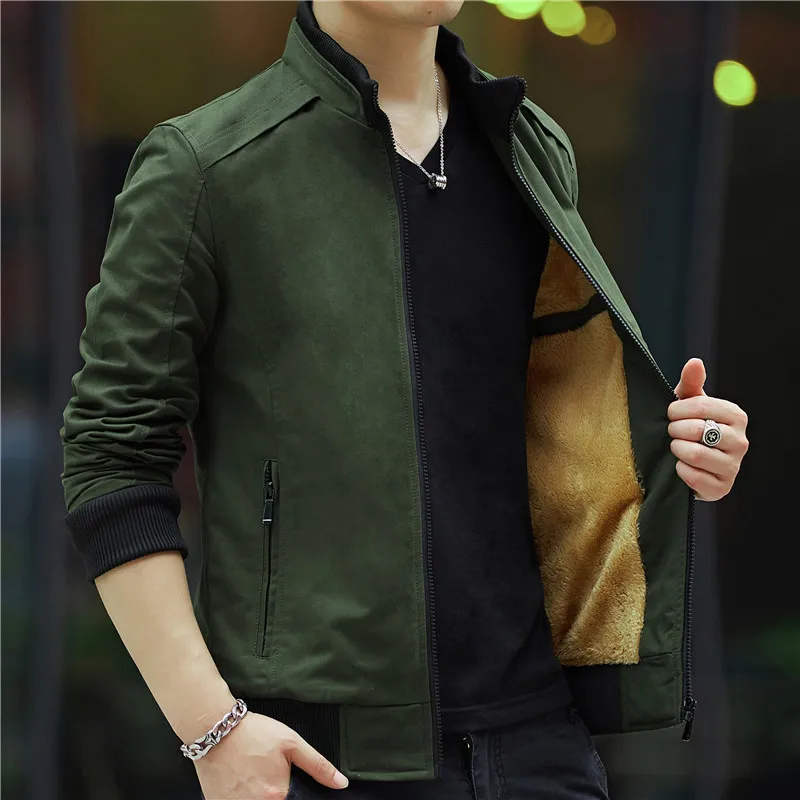 Top Trends: Fashion Stand Collar Zipper Pockets Spliced Solid Color Warm Coats Men's Clothing 2023 Winter Loose Casual Tops Korean Jackets Shoppable Styles