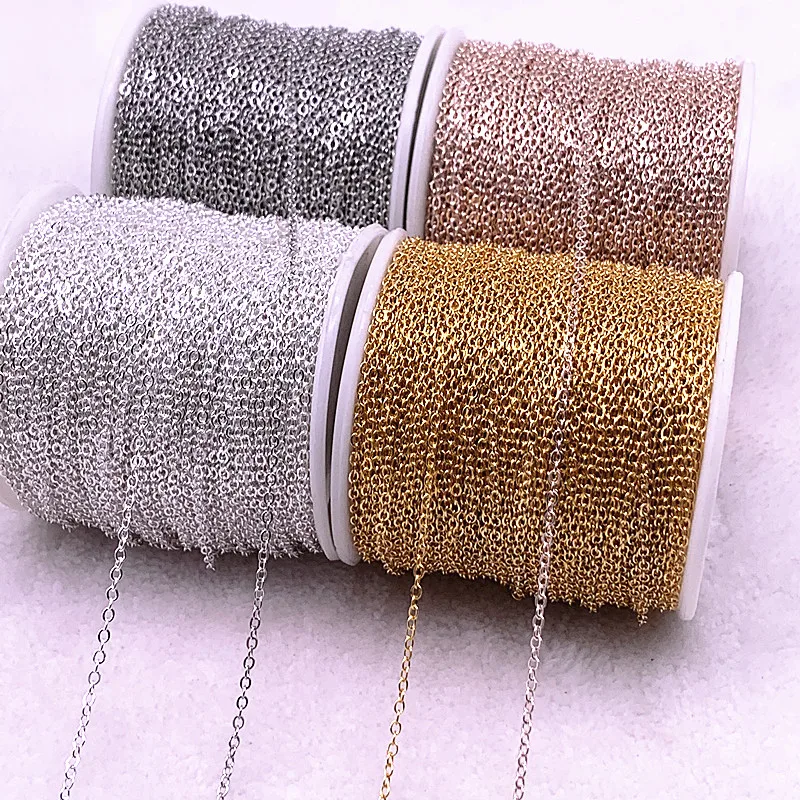 Top Trends: 5yards Golded / silvered Plated Necklace Chain For Jewelry Making Findings DIY Necklace Chains Materials Handmade Shoppable Styles