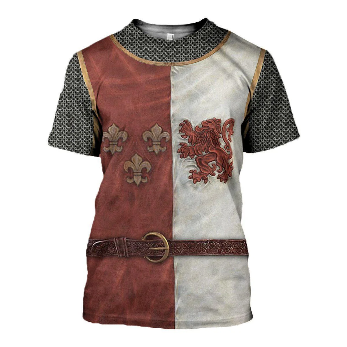 Top Trends: 2022 Men's T-Shirts Round Neck European Templars Printed Fashion Casual Retro Oversized T-Shirts Knight Streetwear Tops Men Shoppable Styles