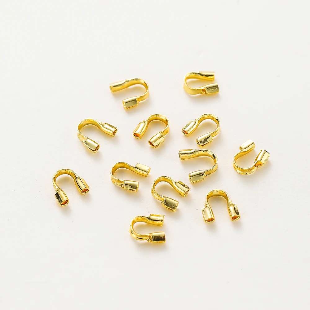 Top Trends: 14K / 18K Gold Plated Brass Wire Protectors Wire Guard Protector Loop U Shape Clasps Connector For DIY Jewelry Making Accessories Shoppable Styles