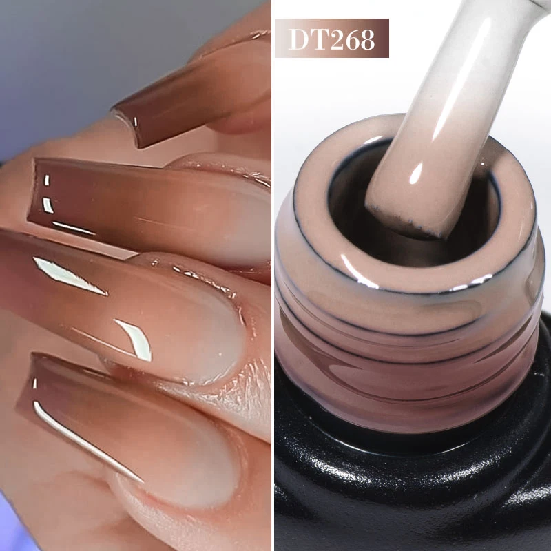 Top Trends: MEET ACROSS Autumn Winter Thermal Color Changing Gel Nail Polish Nude Brown 3-layers Color Changing Nail Art UV Gel Varnish 7ml Shoppable Styles