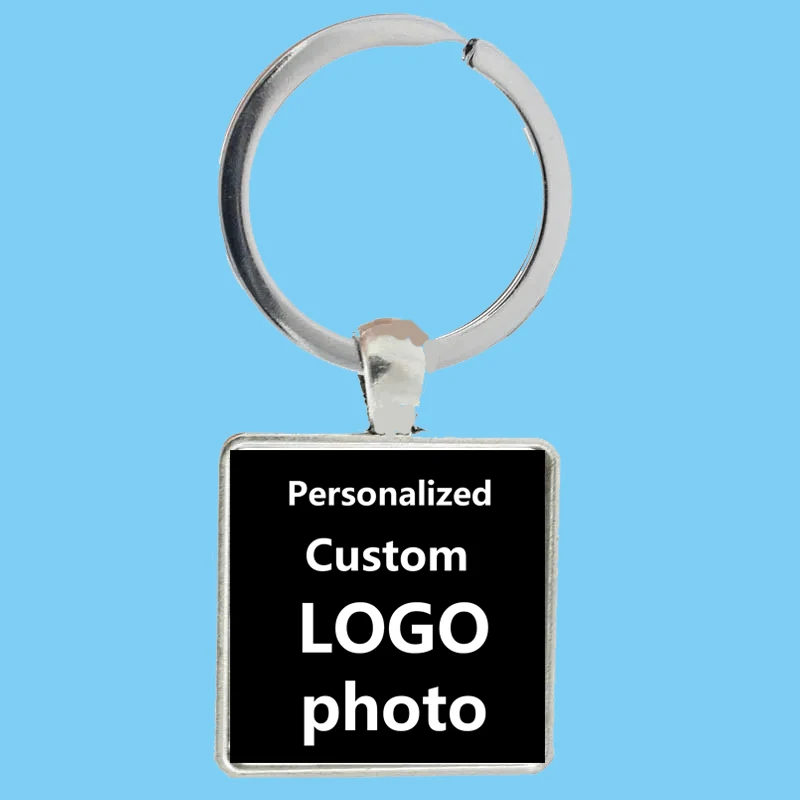 Top Trends: Personalized Customization Square Style Keychain Photo Family Logo Baby Logo Customized Design Photo Gift Shoppable Styles