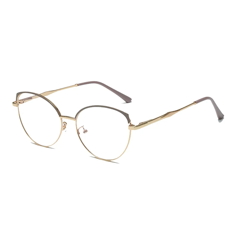 Top Trends: Brand Design Retro Round Cat Eye Metal Girls Frame Photochromic Anti Blue Light Computer Women Reading Glasses Degrees 0 ~ + 6 Shoppable Styles - Image 5