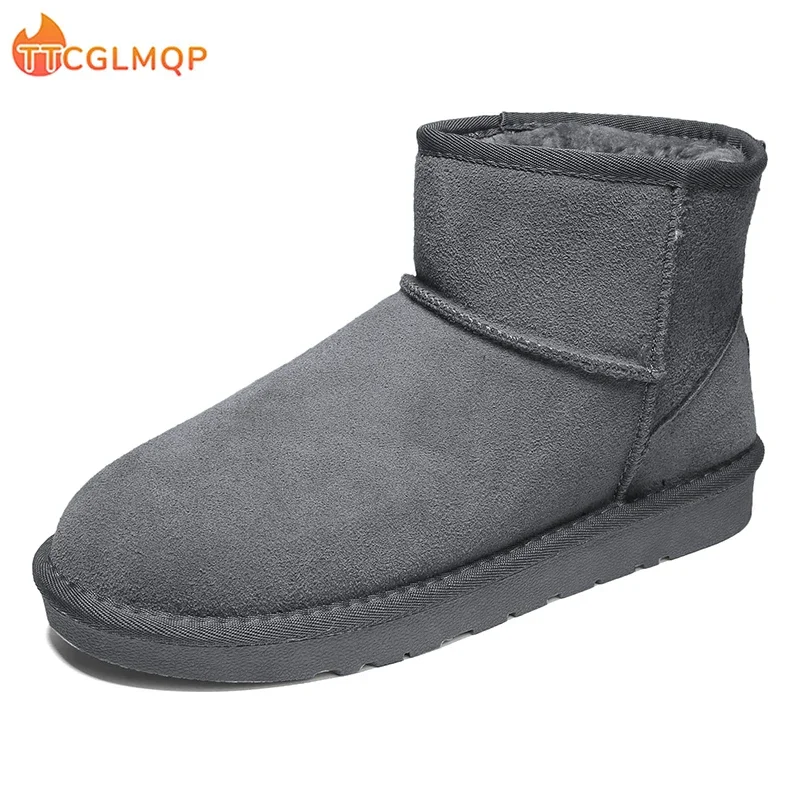 Top Trends: Winter Boots For Man Outdoor Slip On Snow Boots Non-slip Cotton Shoes Men Plus Velvet Keep Warm Casual Ankle Boots Plus Size 47 Shoppable Styles - Image 5