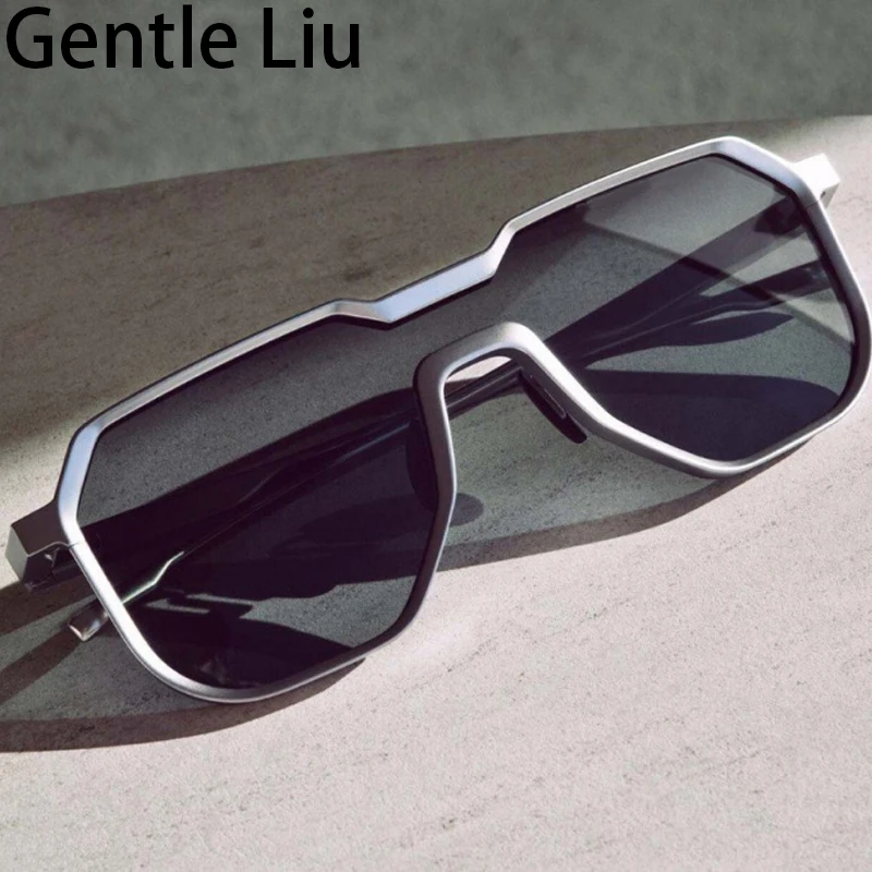 Top Trends: Gothic Steampunk Sunglasses Men 2023 Luxury Brand Vintage One-pieces Punk Sun Glasses For Male Oversized Square Eyewear Shades   Shoppable Styles